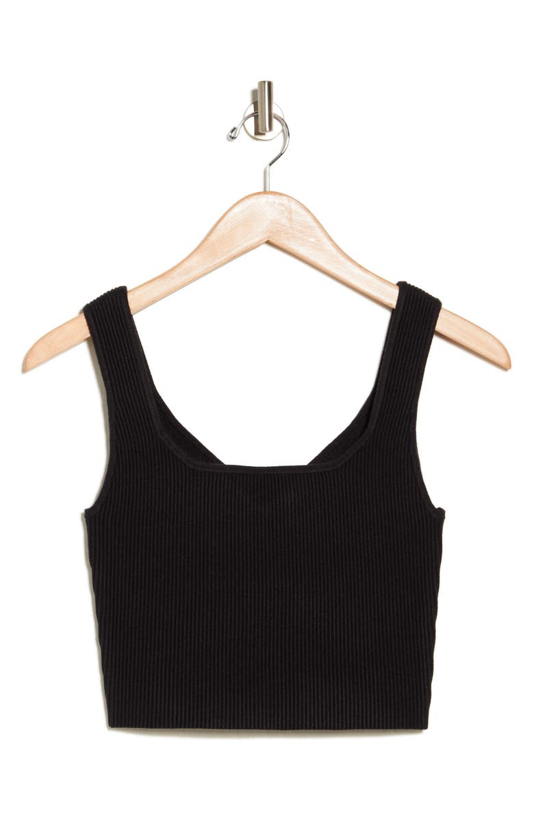 Abound Reversible Rib Crop Sweater Tank, Alternate, color, Black Jet