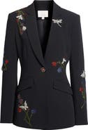 Cinq à Sept Whispering Vines Floral Embellished Blazer