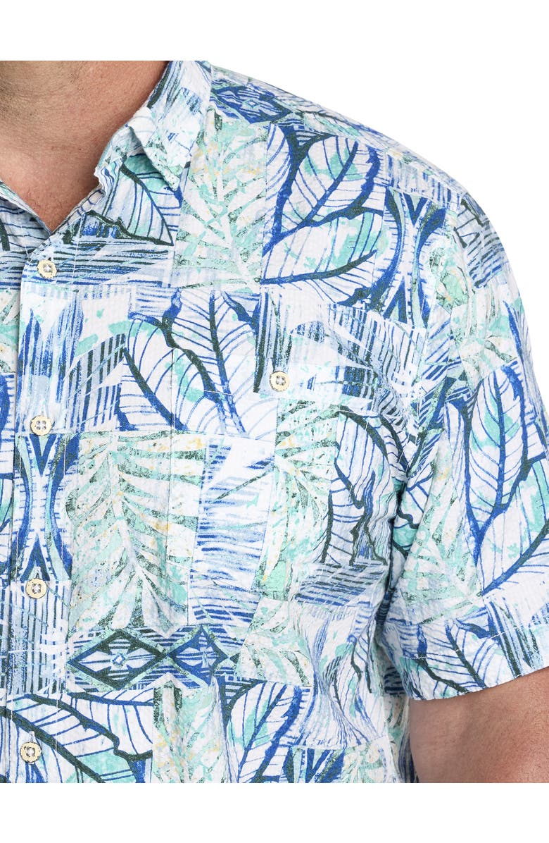 Tommy Bahama Big & Tall Nova Wave Bermuda Batik Sport Shirt, Alternate, color, 