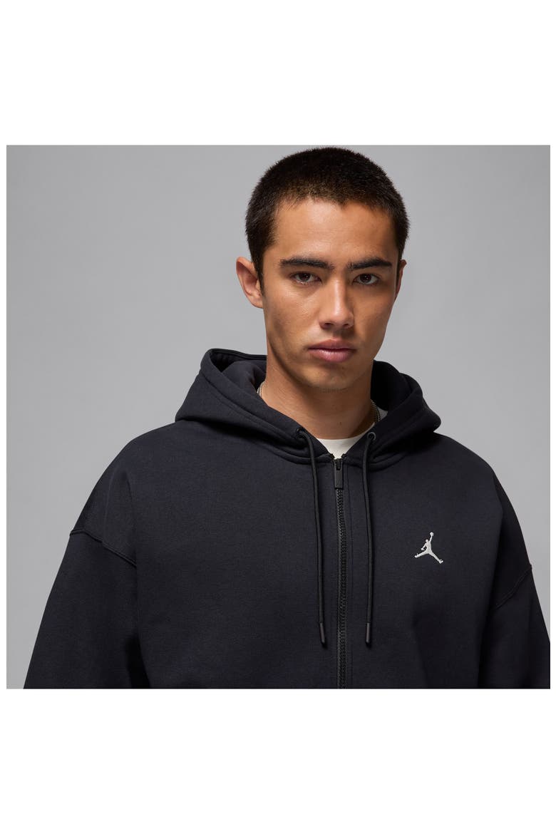 Brooklyn Fleece Oversize Hoodie, Alternate, color, BLACK/ SAIL