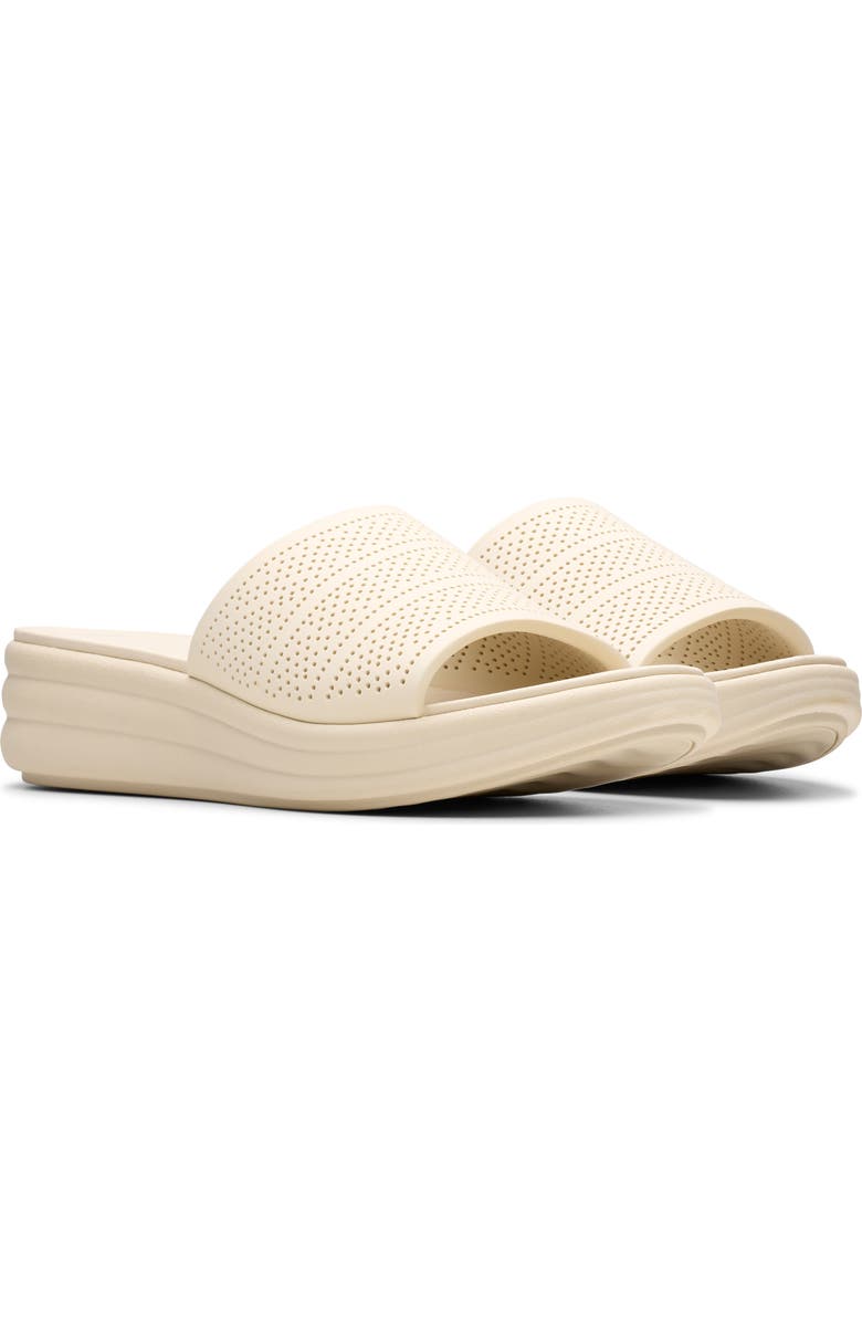 Clarks<sup>®</sup> Drift Twist Wedge Slide Sandal, Alternate, color, Cream