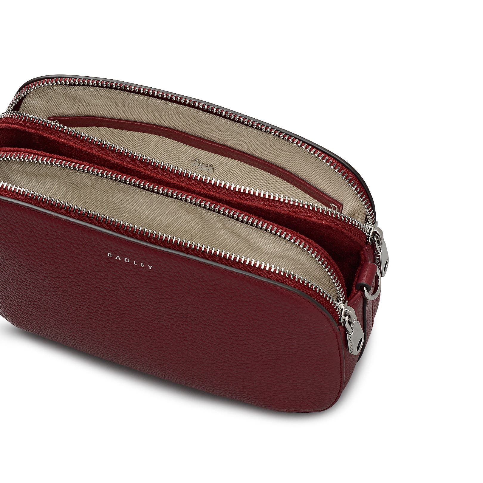 Dukes Place Medium Ziptop Crossbody Bag, Alternate, color, Carmine