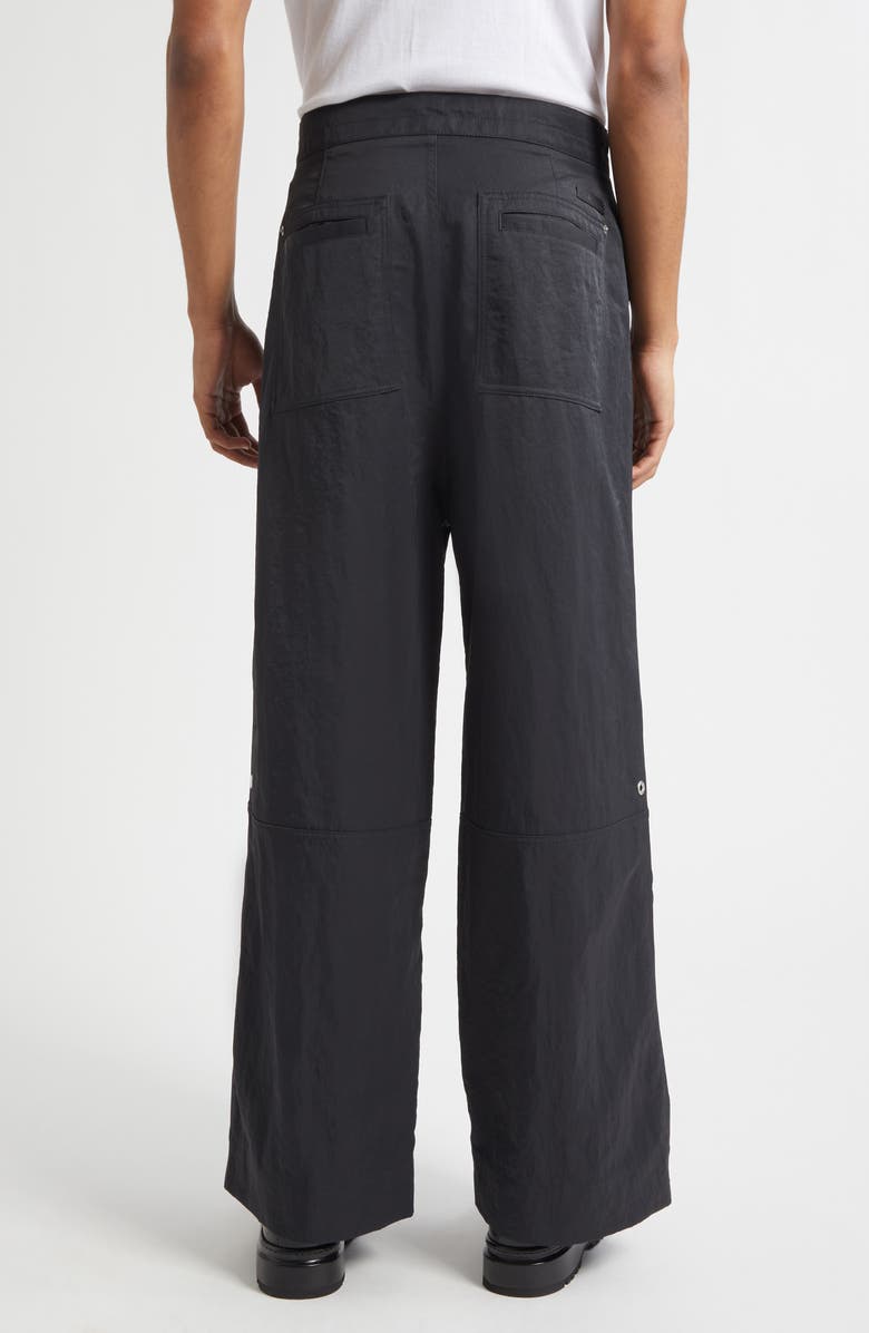 AMI PARIS Wide Leg Nylon Pants, Alternate, color, Anthracite