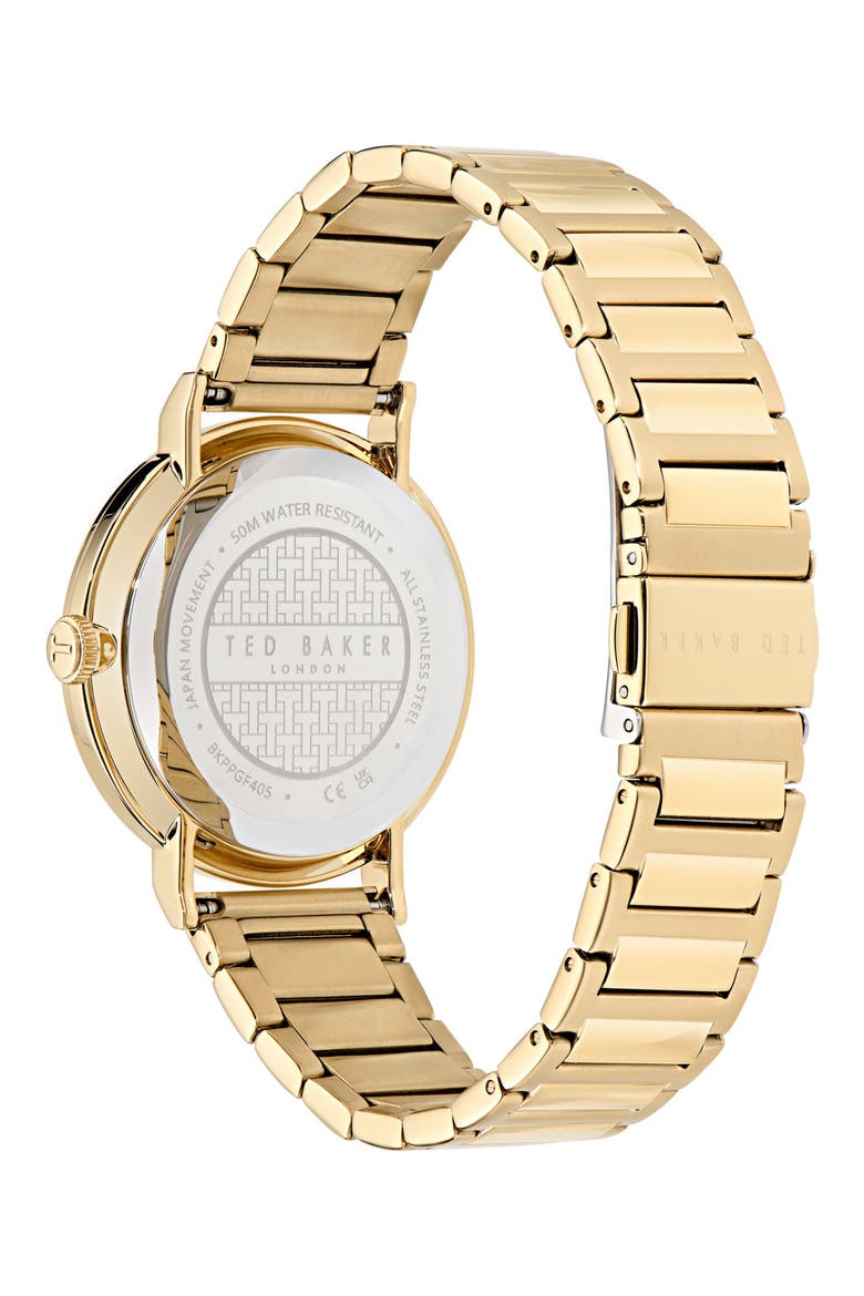Phylipa Gents Bracelet Watch, 41mm, Alternate, color, GOLD-TONE