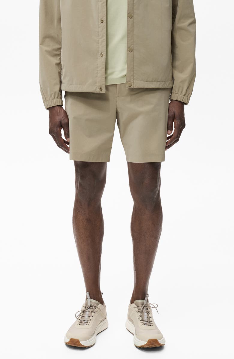 MANGO Water Repellent CoolMax<sup>®</sup> Bermuda Shorts, Main, color, Khaki