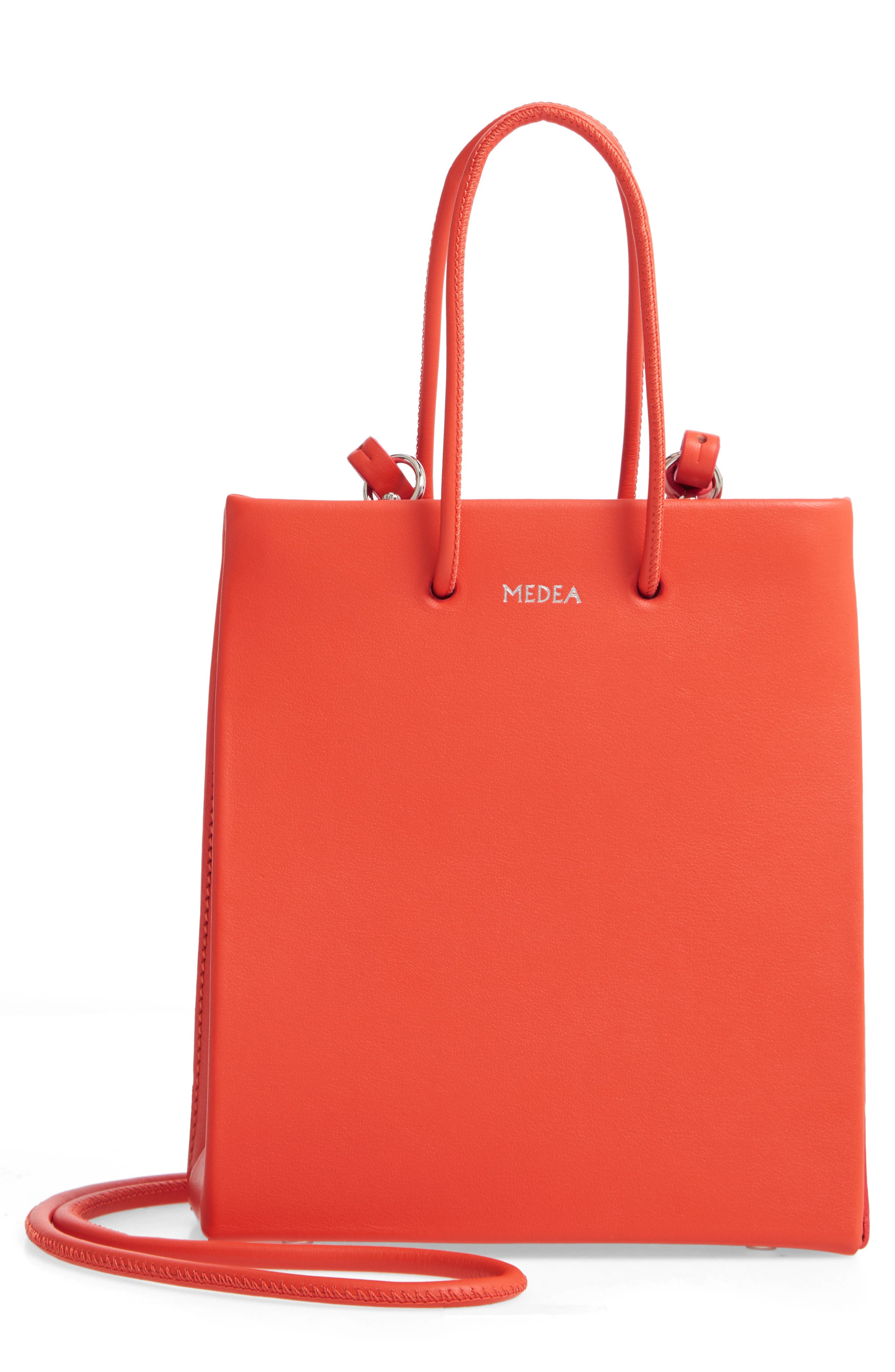 Medea Prima Short Calfskin Leather Bag, Main, color, 