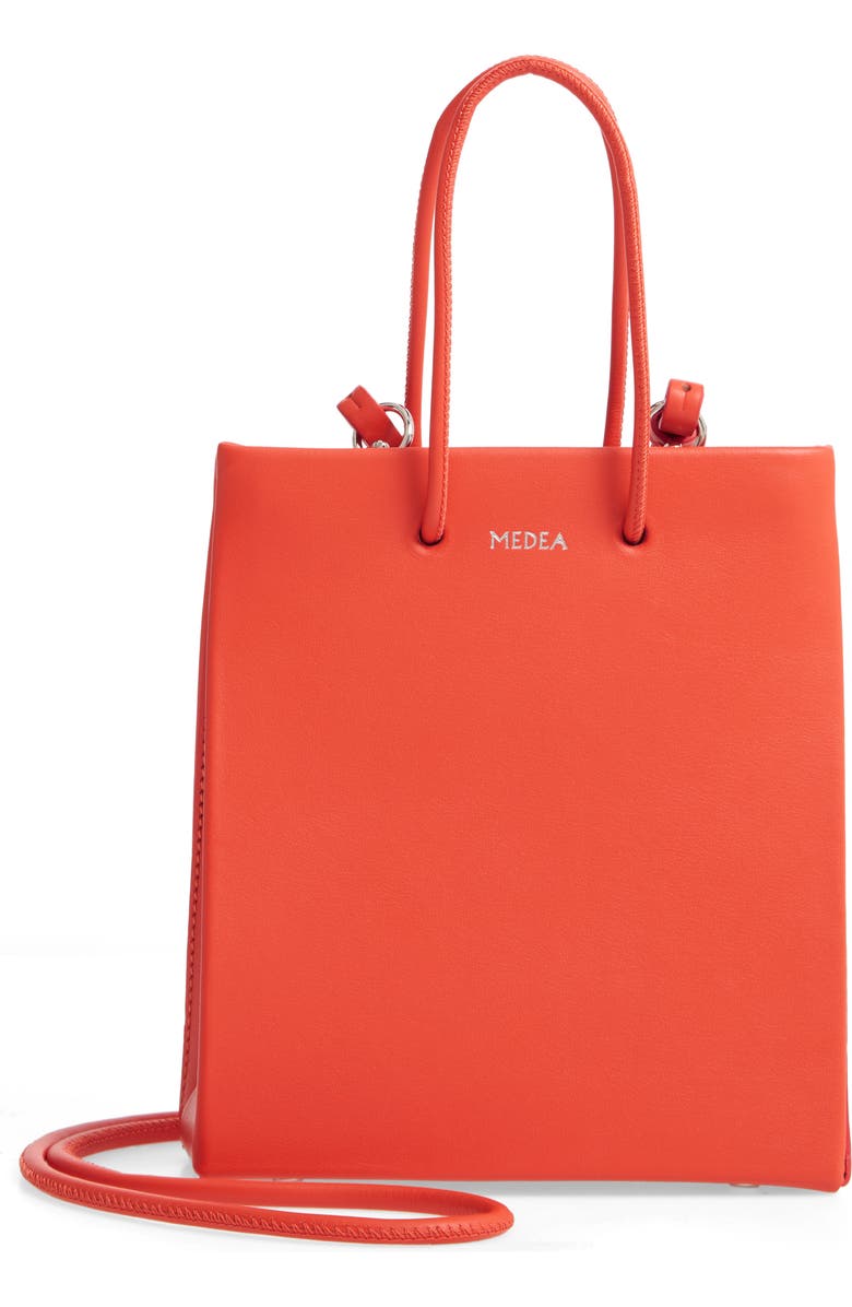 Medea Prima Short Calfskin Leather Bag, Main, color,