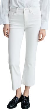MANGO Sienna Waxed Crop Flare Jeans
