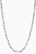 Oradina Men's Sterling Silver Marine Link Chain