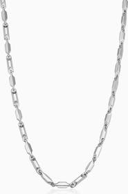 Oradina Men's Sterling Silver Marine Link Chain