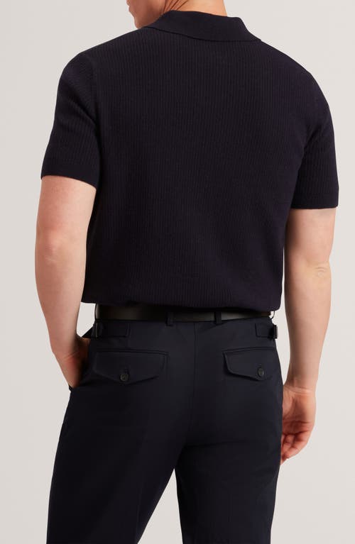 Ted Baker Jaylon Quarter Zip Sweater In Black