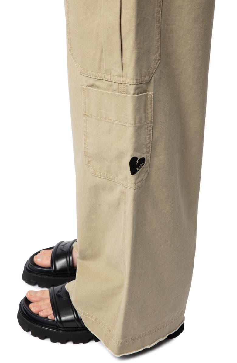 Zadig & Voltaire Parky Cotton Cargo Pants, Alternate, color, 