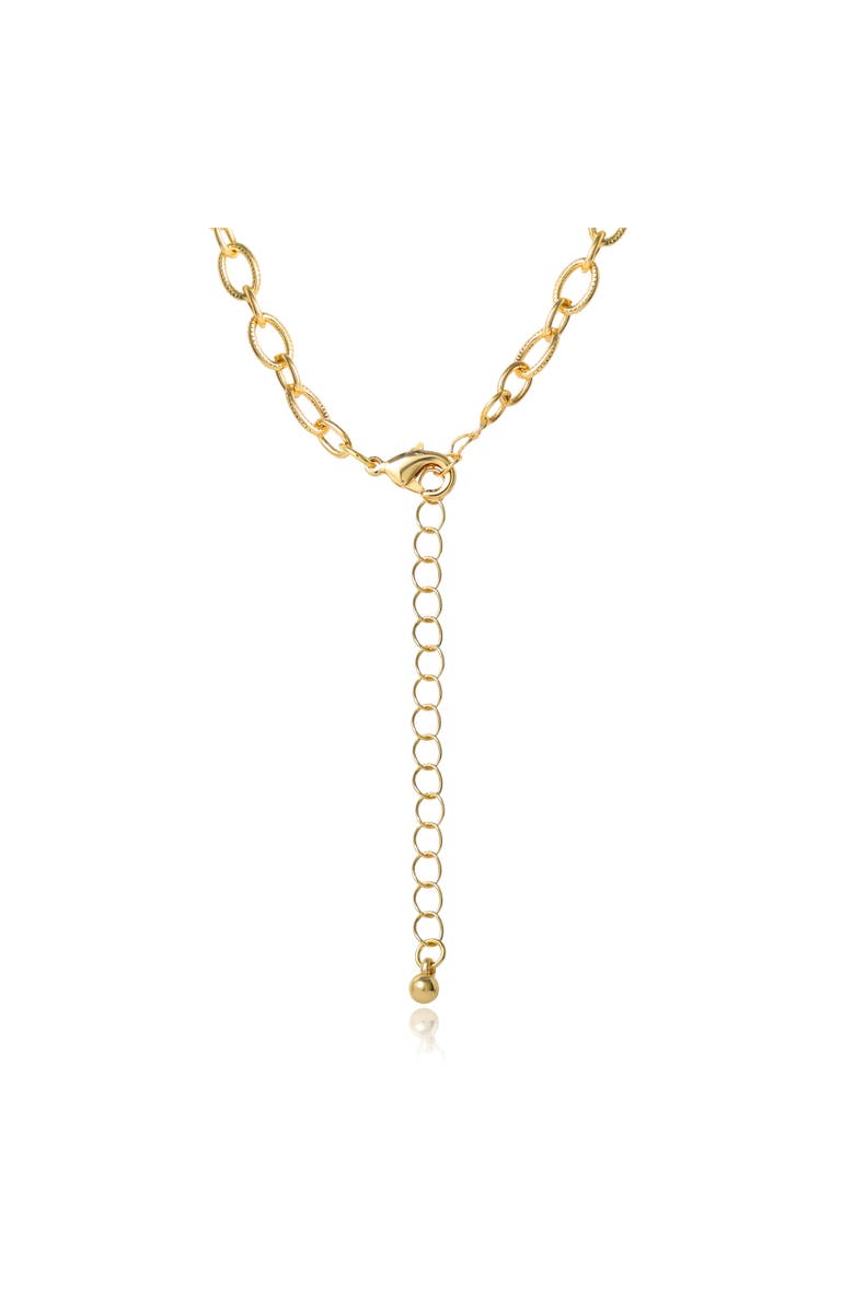 Jessica Simpson Ocean Charms Necklace for Women, 16"+3" Gold-Tone Chunky Necklace with 9 Charms, Alternate, color, Gold