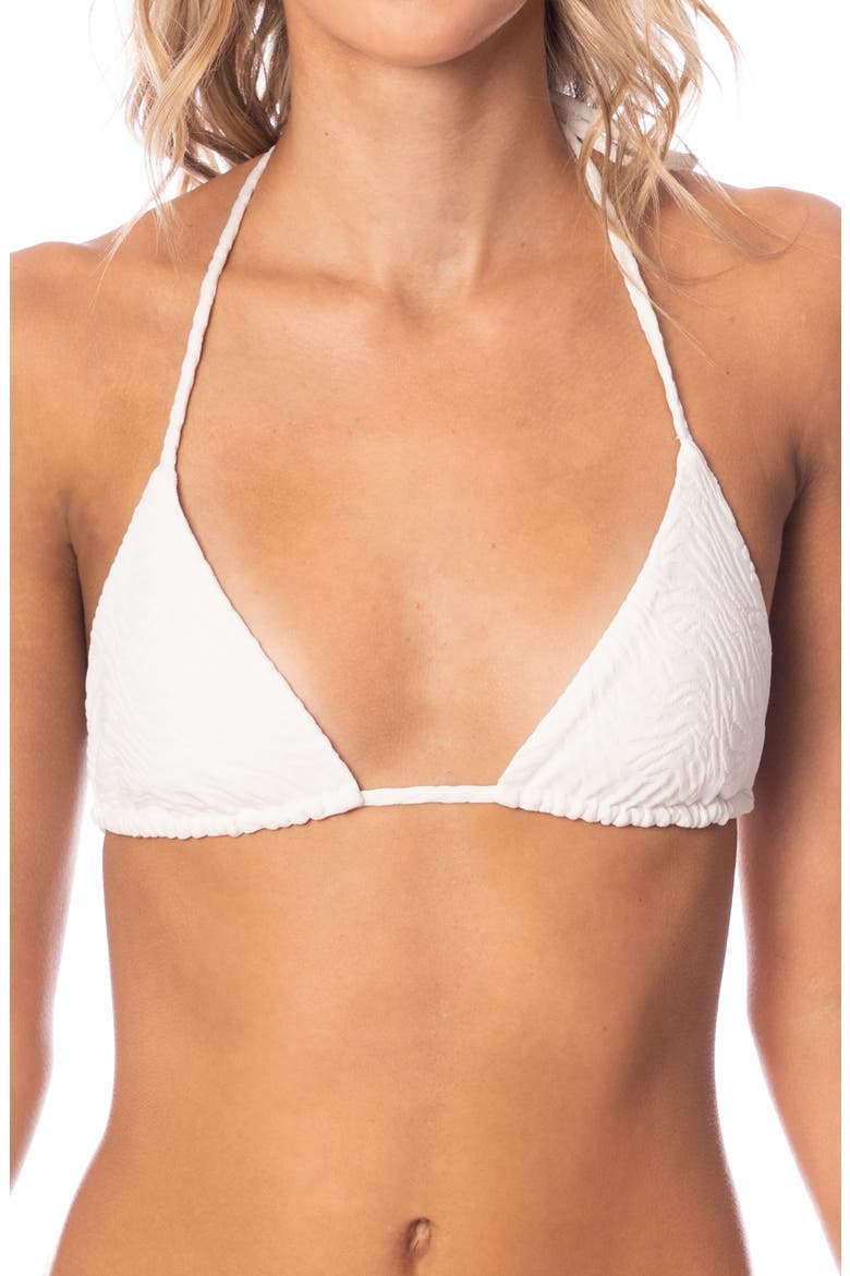 Zebra Frost Balmy Reversible Bikini Top, Main, color, WHITE