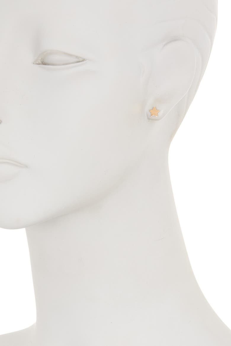 14K Yellow Gold Star Earrings, Alternate, color, YELLOW