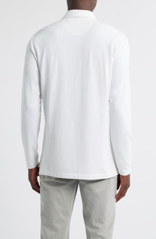 Johnnie-o Idris Top Shelf Long Sleeve Polo In White