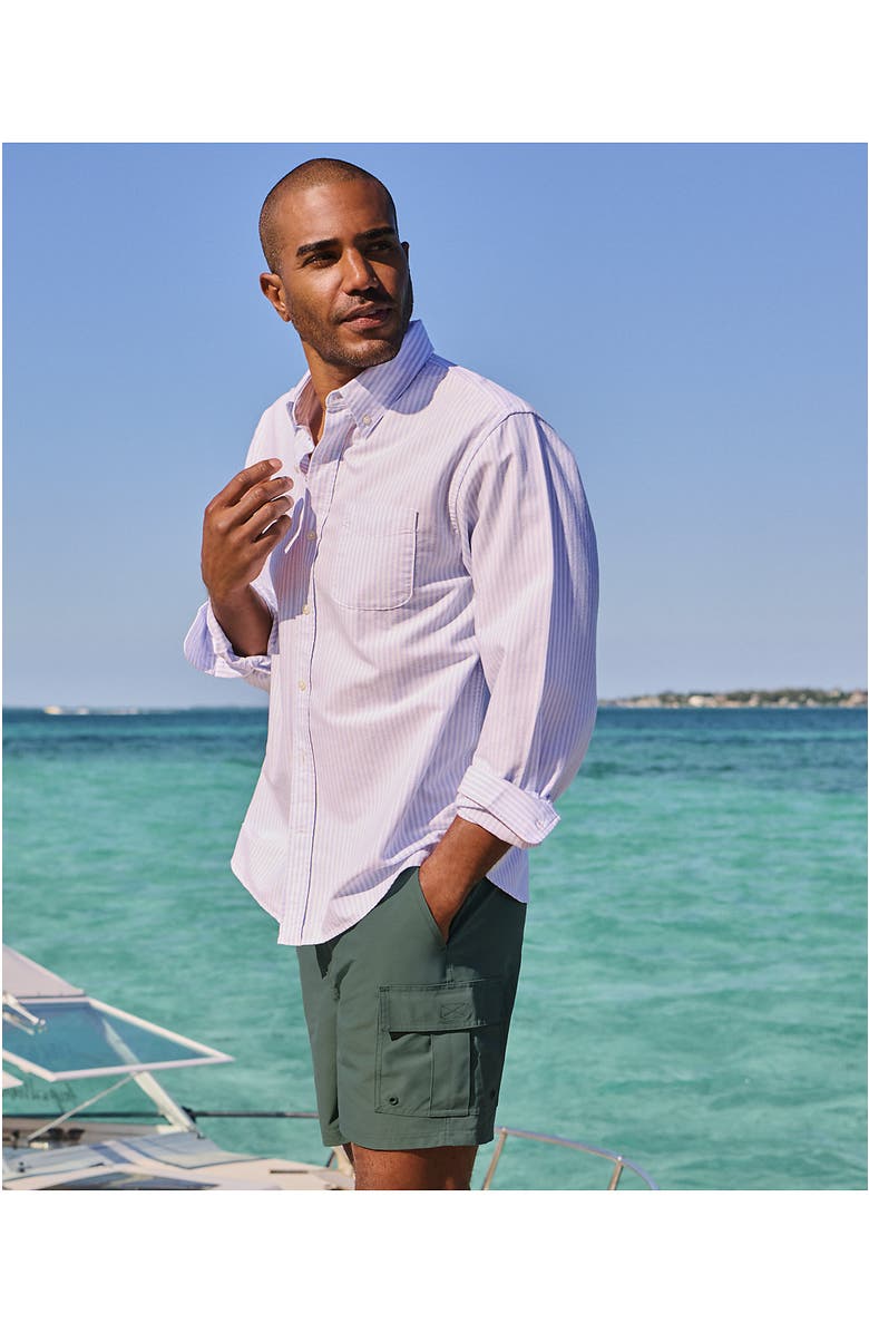 Lands' End 7" Quick Dry Cargo Swim Short, Alternate, color, Eucalyptus