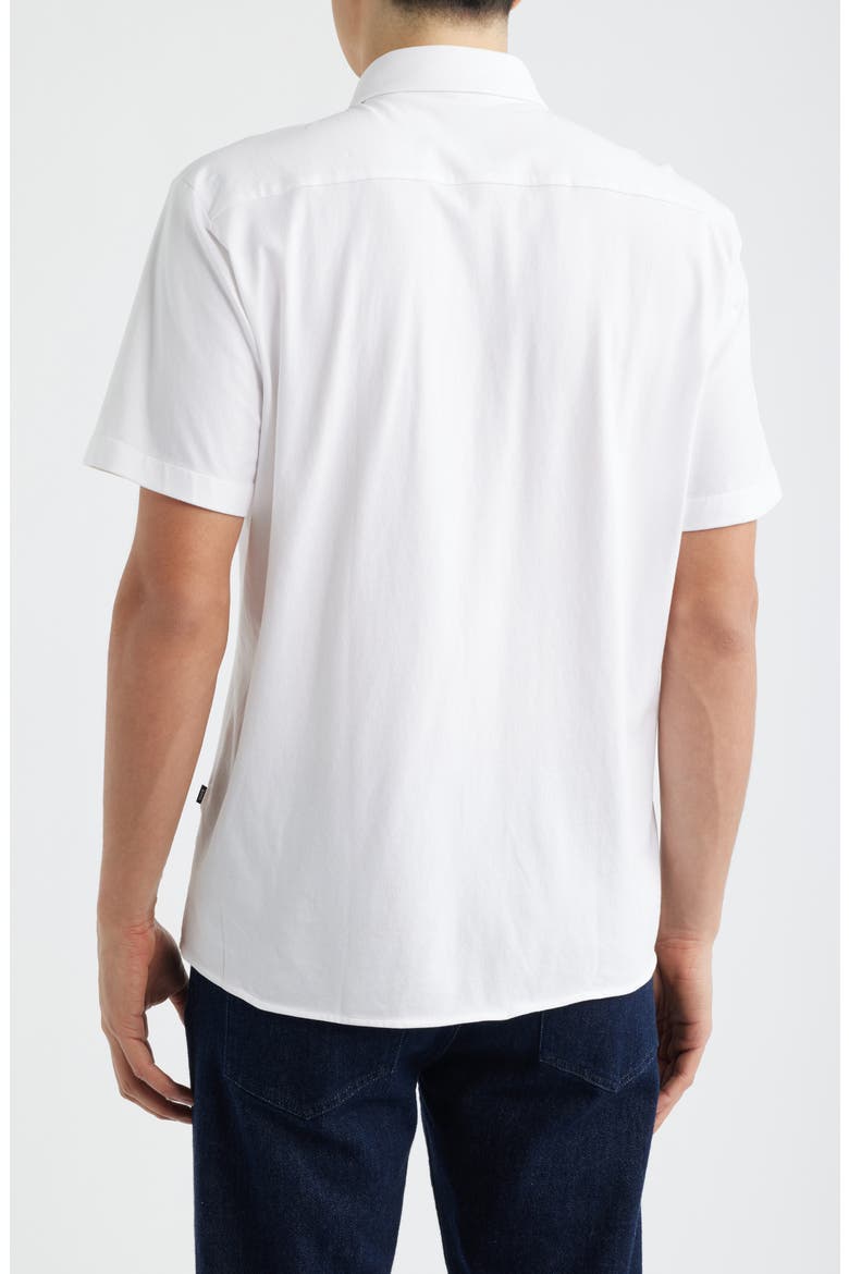 Roan Stretch Cotton Button-Up Shirt, Alternate, color, WHITE