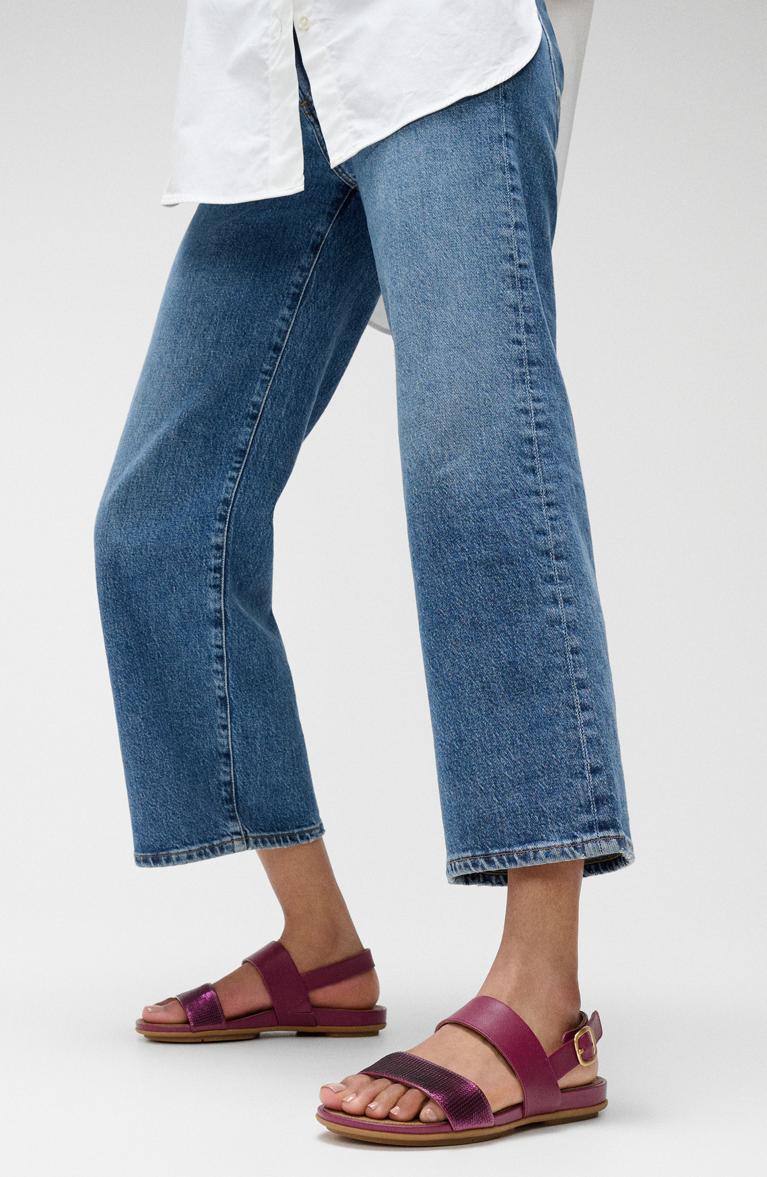 FitFlop Gracie Sequins Slingback Sandal, Alternate, color, Ruby