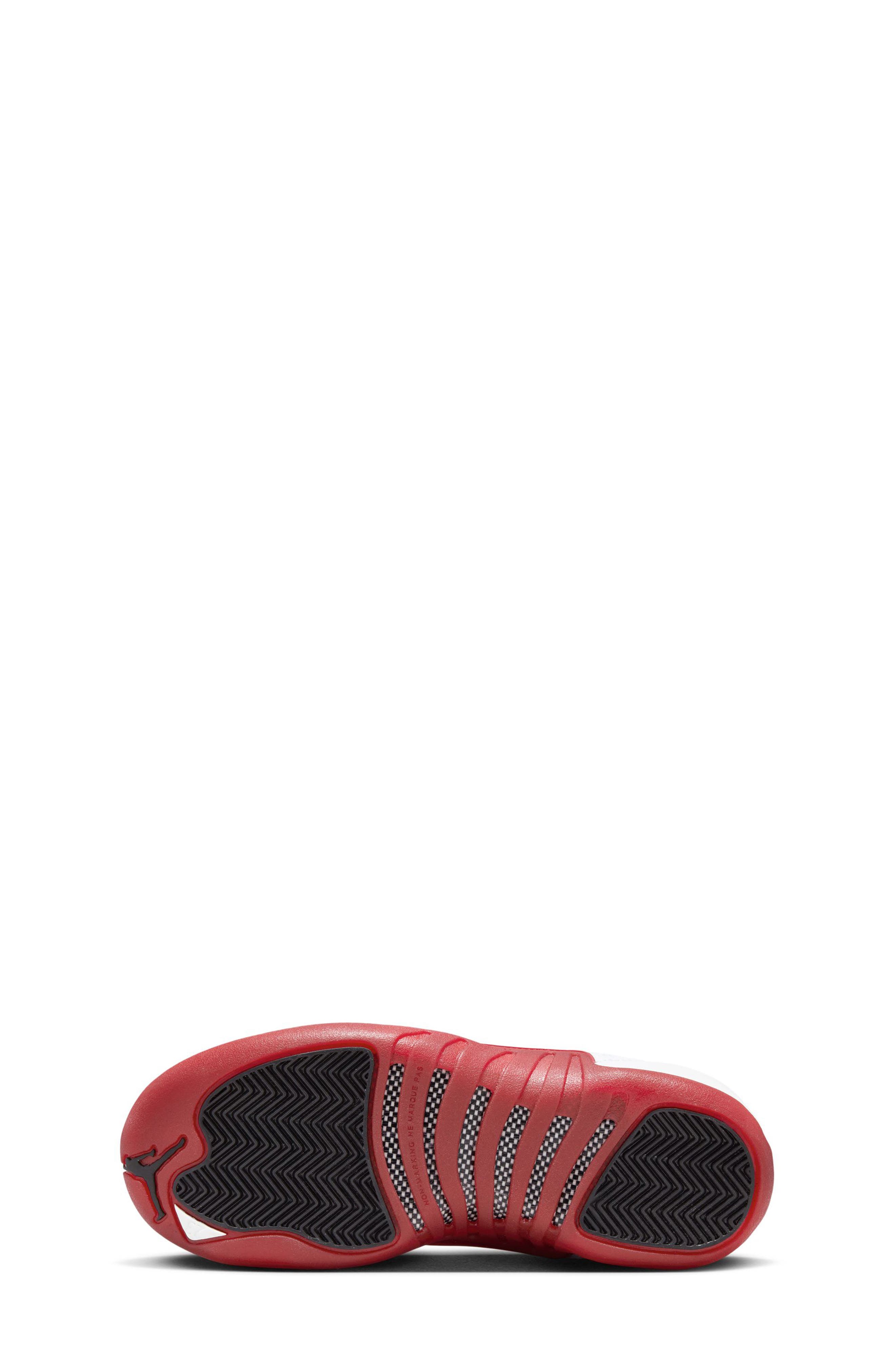 Jordan Kids' Air Jordan 12 Retro Basketball Shoe, Alternate, color, White/ Black/ Varsity Red