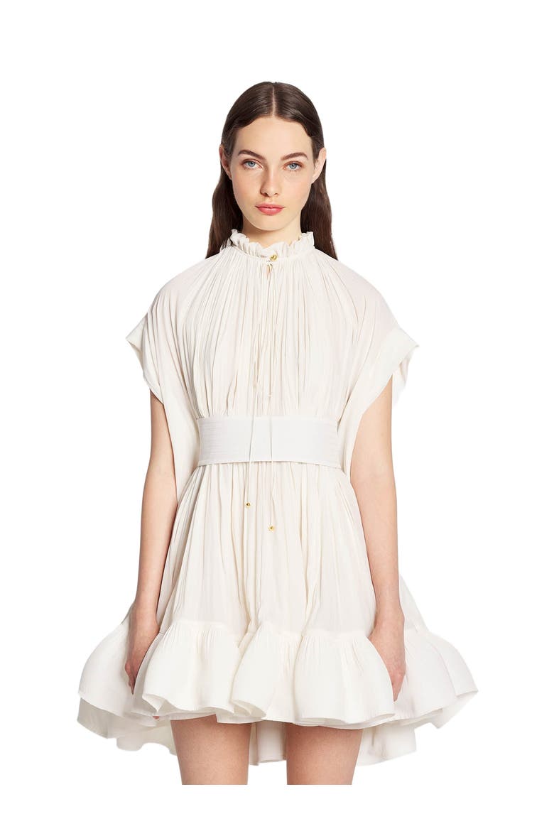Short Charmeuse Dress, Alternate, color, Off White