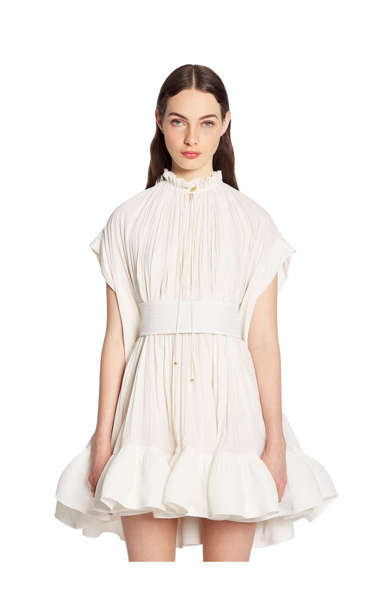 Lanvin Short Charmeuse Dress, Alternate, color, Off White