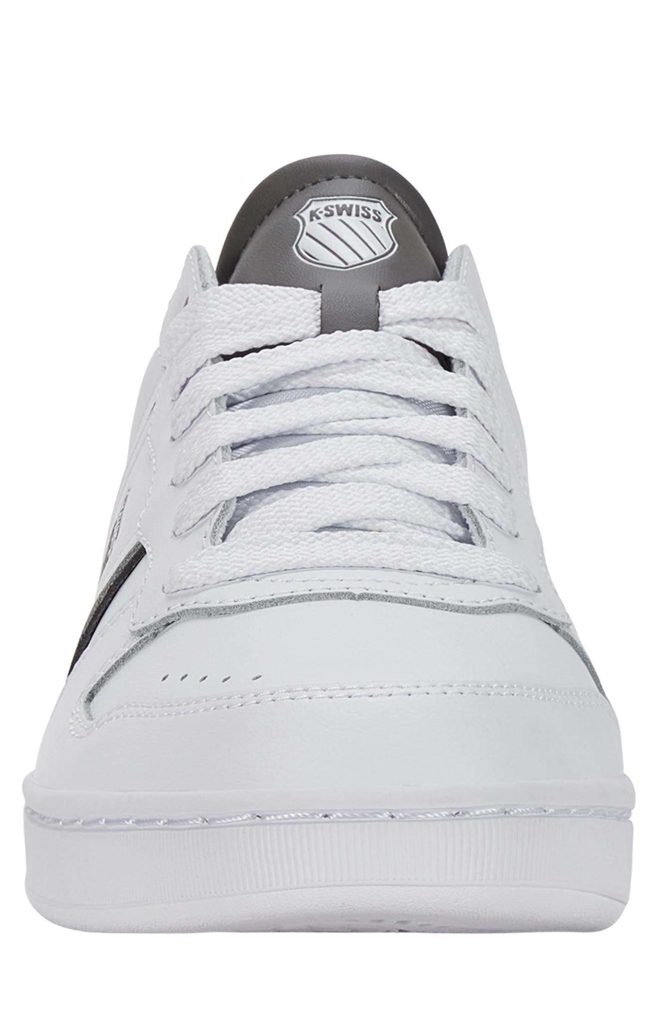 K-Swiss Lozan Match Leather Tennis Shoe, Alternate, color, White/ Black/ Gunmetal