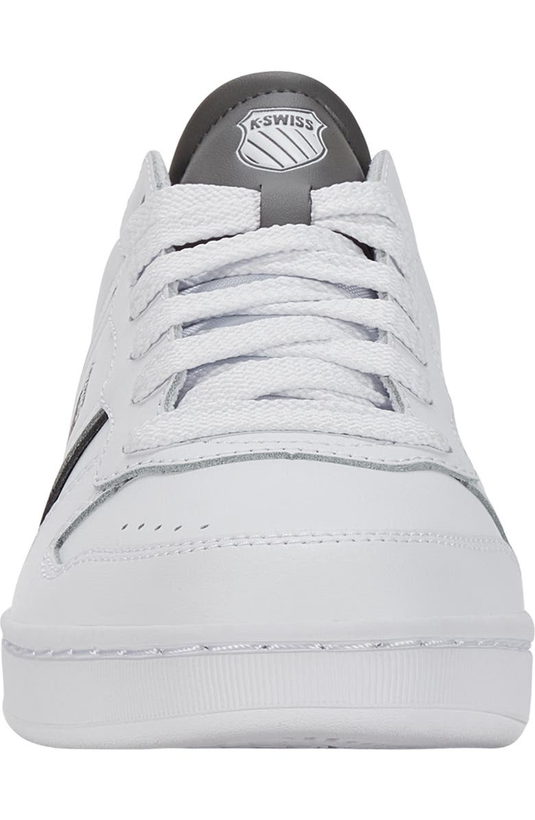 K-Swiss Lozan Match Leather Tennis Shoe, Alternate, color, White/ Black/ Gunmetal