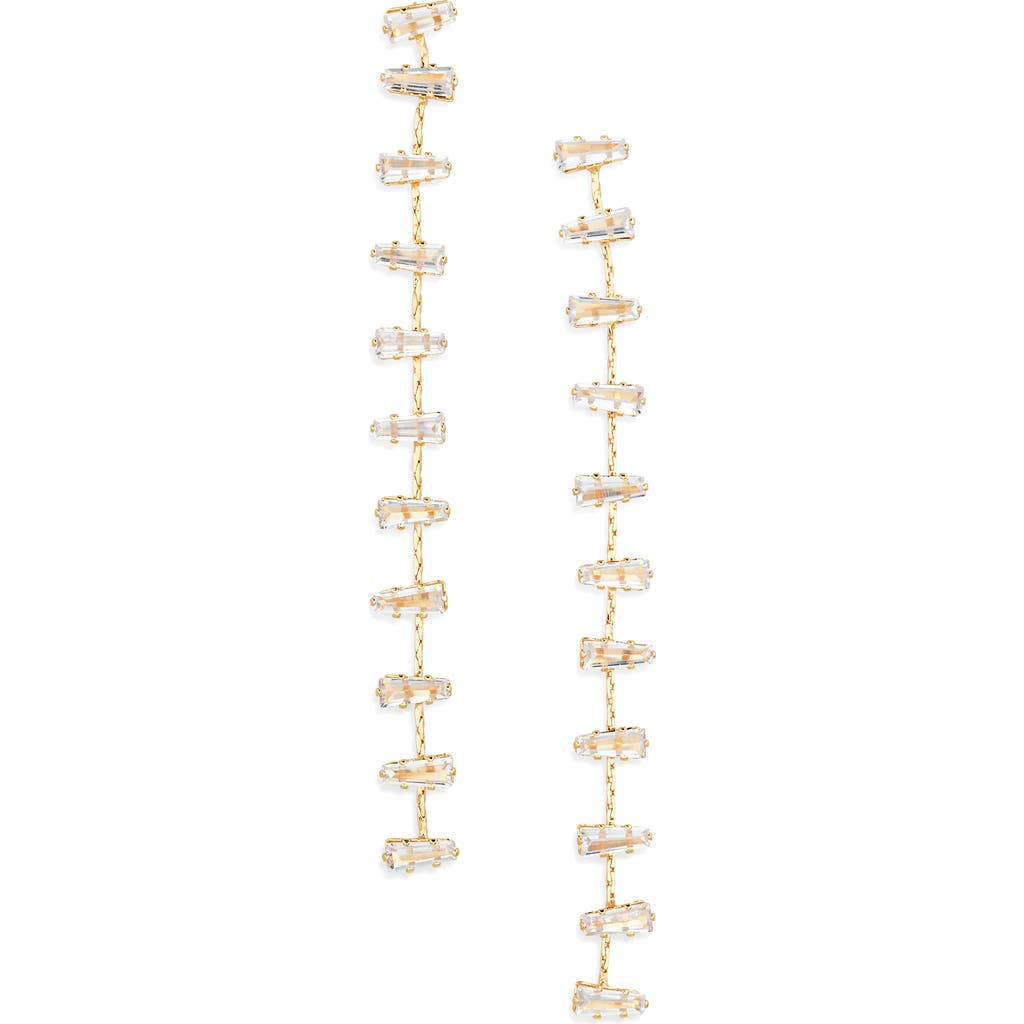 Nordstrom Rack Cz Baguette Linear Earrings