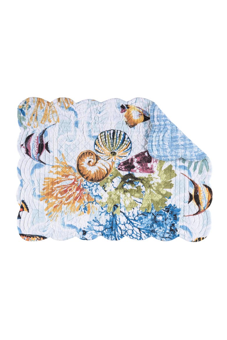 Makena Beach Placemats, Set of 6, Alternate, color, Blue