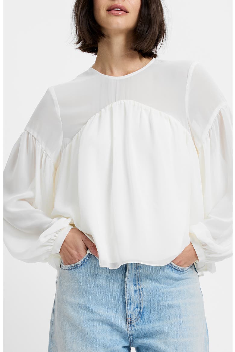 Marina Chiffon Top, Main, color, PORCELAIN CREAM