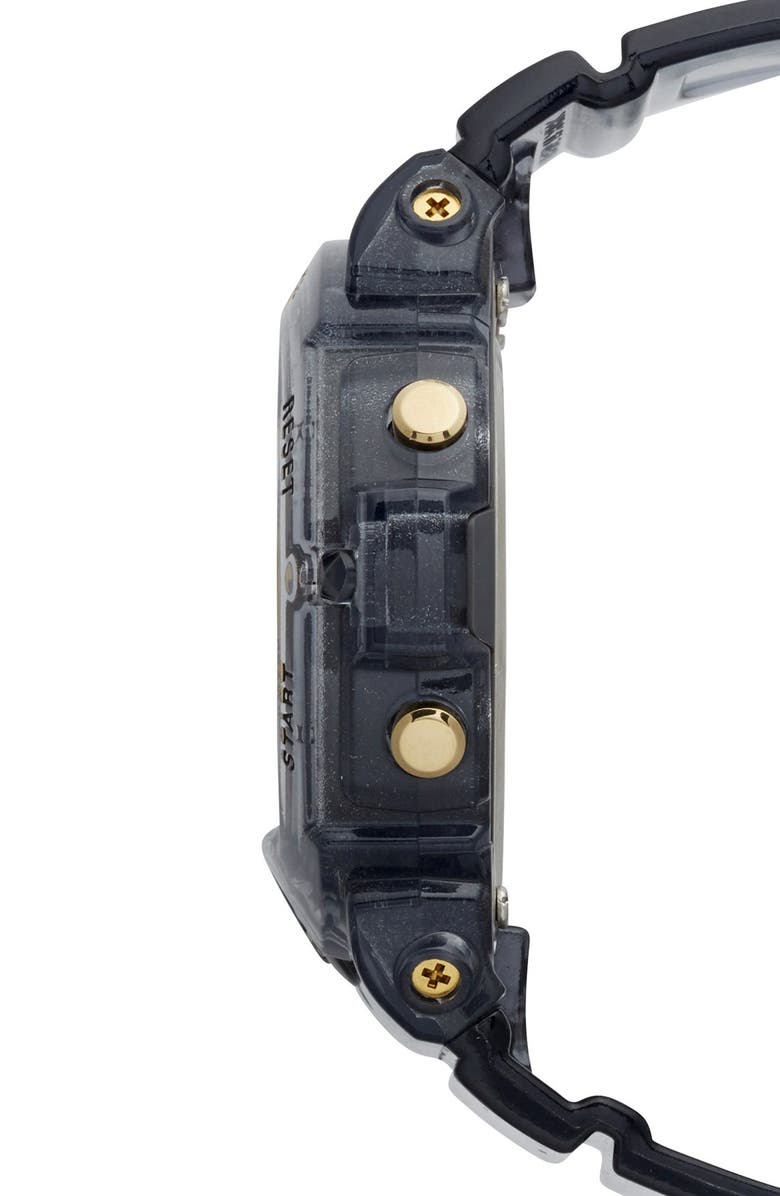 G-SHOCK BABY-G Baby-G 'Transparent Marine' Digital Watch, 45mm x 39mm, Alternate, color, 