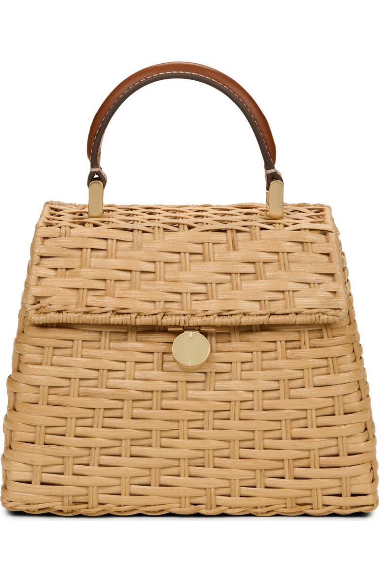Cult Gaia Sybil Woven Rattan Top Handle Bag, Main, color,