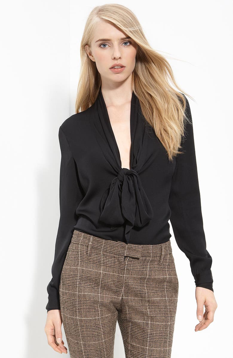Rachel Zoe Tie Neck Silk Blouse, Main, color, 