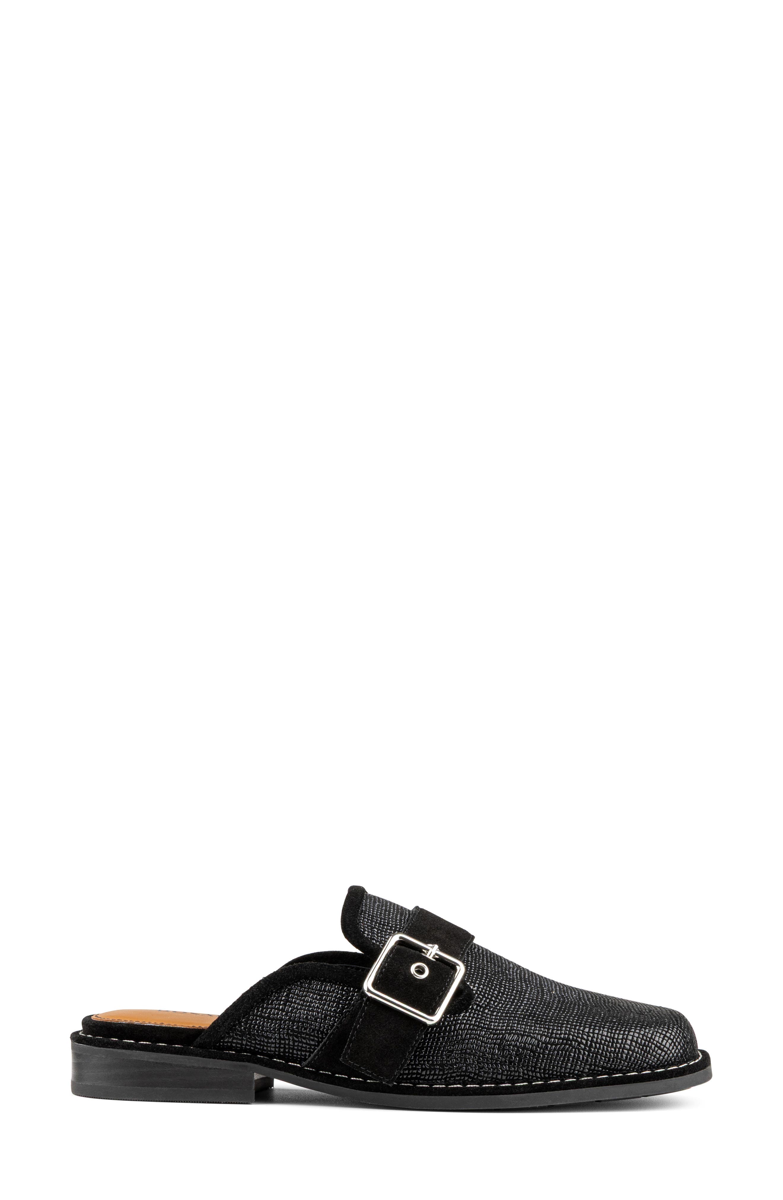 Donald Pliner Buckle Mule, Alternate, color, Black