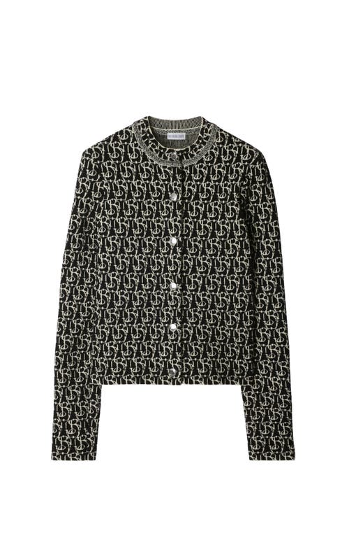 Shop Burberry B Charm Wool Blend Jacket In Black