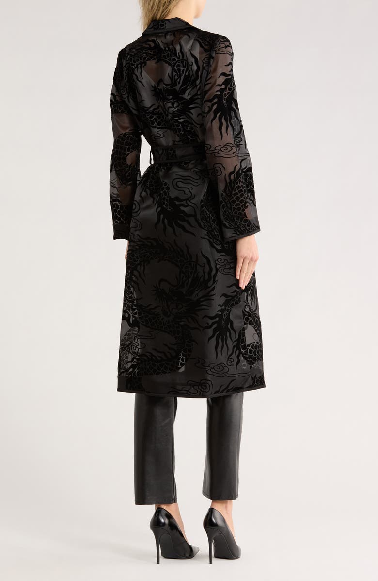 L'AGENCE Moda Organza Trench Coat, Alternate, color, 