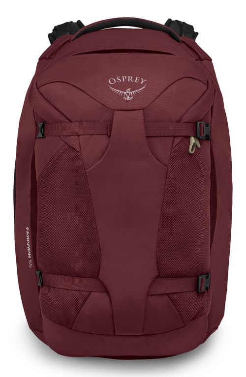 Osprey Fairview 55-Liter Travel Backpack in Zircon Red 