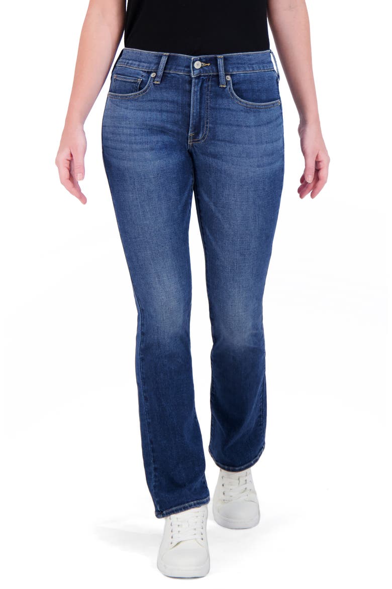 Sweet Mid Rise Bootcut Jeans, Main, color, HERMES