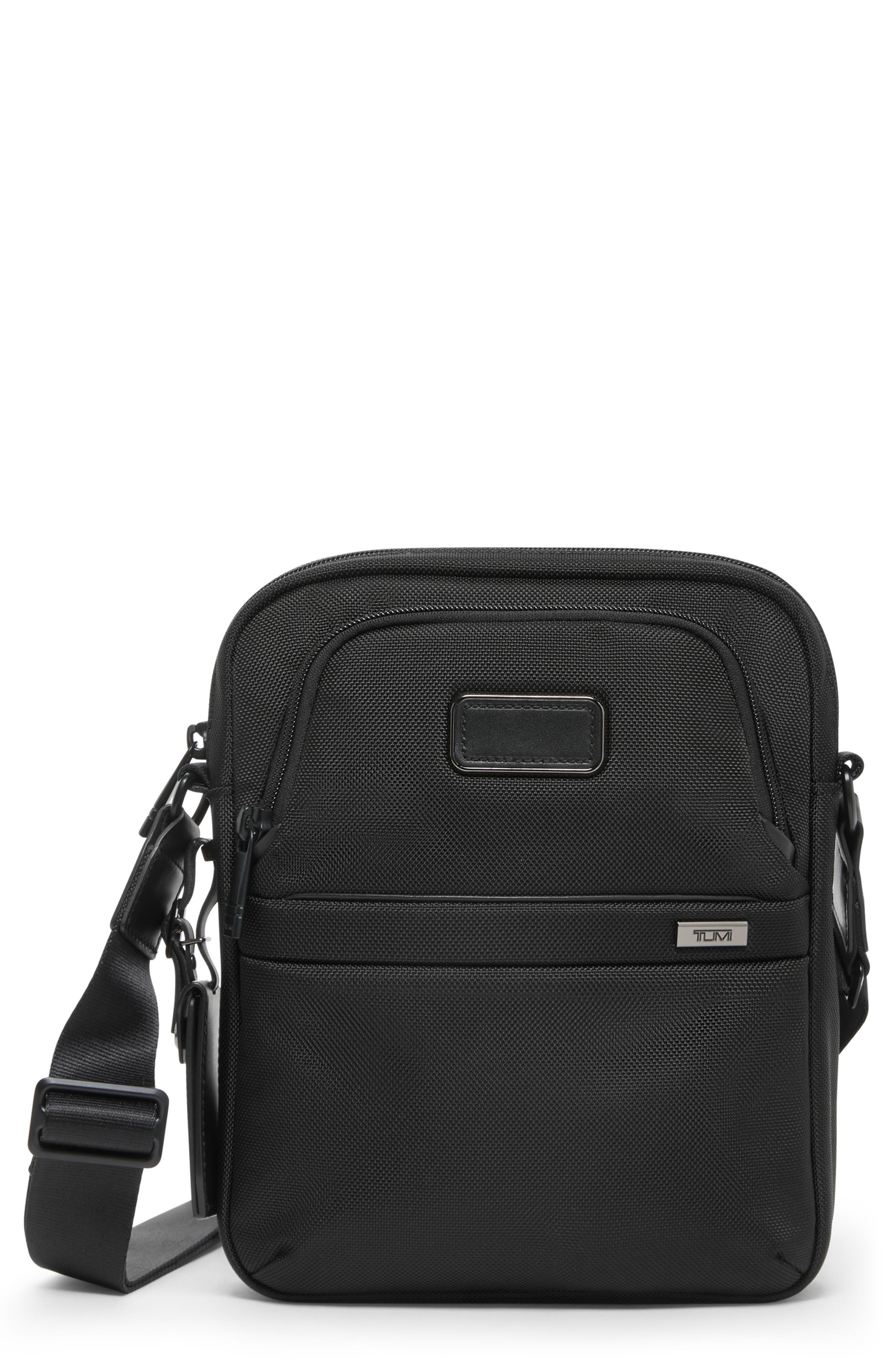 TUMI Medium Crossbody Bag, Main, color, Black