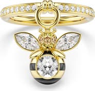 Swarovski Idyllia Crystal Bee Charm Ring