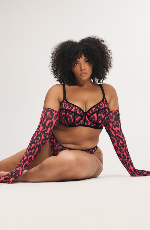 Savage X Fenty City Kitty Opera Gloves In Pink