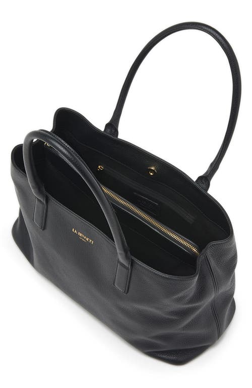Lk Bennett Lillian Leather Tote In Black