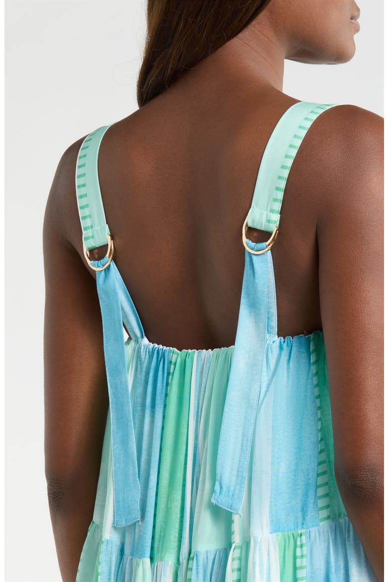 Tiered Trapeze Cover-Up Dress, Alternate, color, BLUE STOVIA