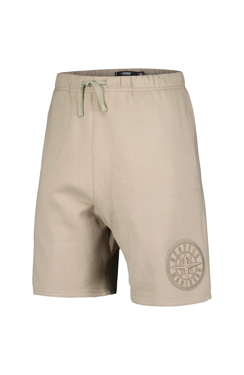 PRO STANDARD Men's Pro Standard Khaki Seattle Mariners Neutral Fleece Shorts, Alternate, color, Khaki