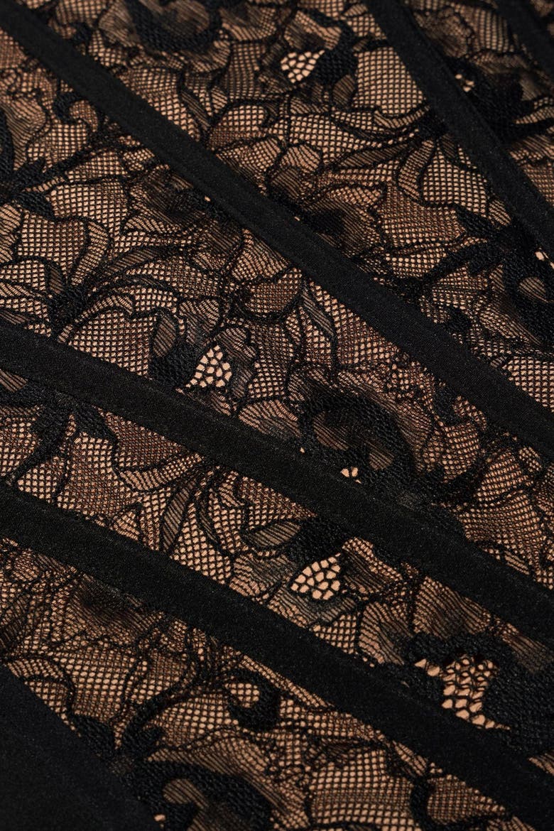 Mega Sculpting Lace Corset Top, Alternate, color, Lace Black/Tawny