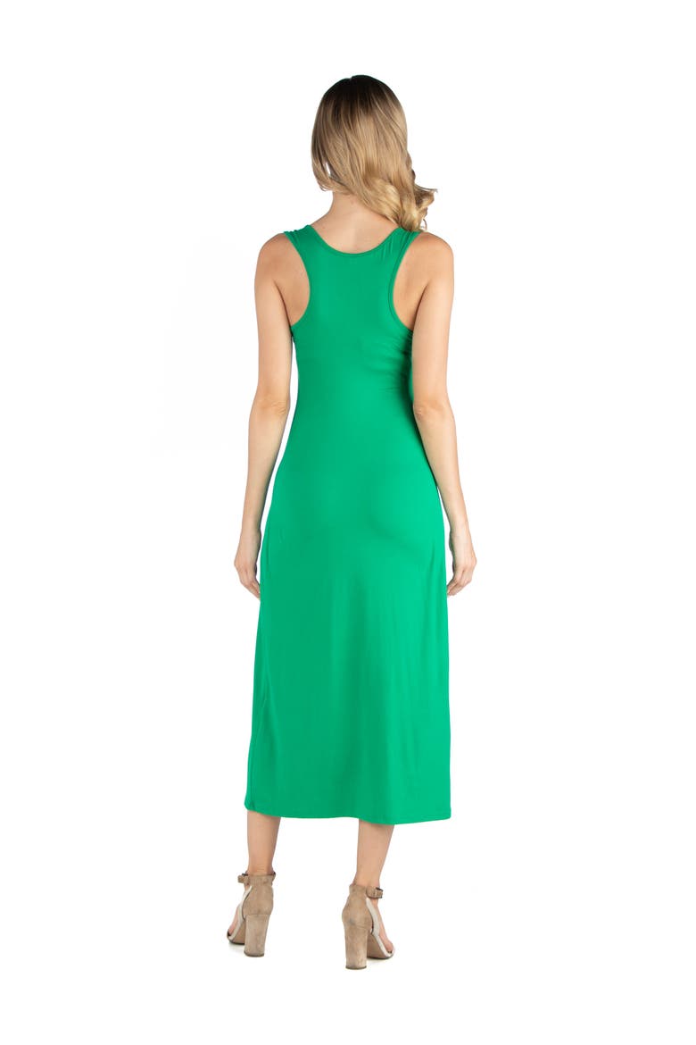 Maternity Scoop Neck Maxi Dress with Racerback Detail, Alternate, color, Green