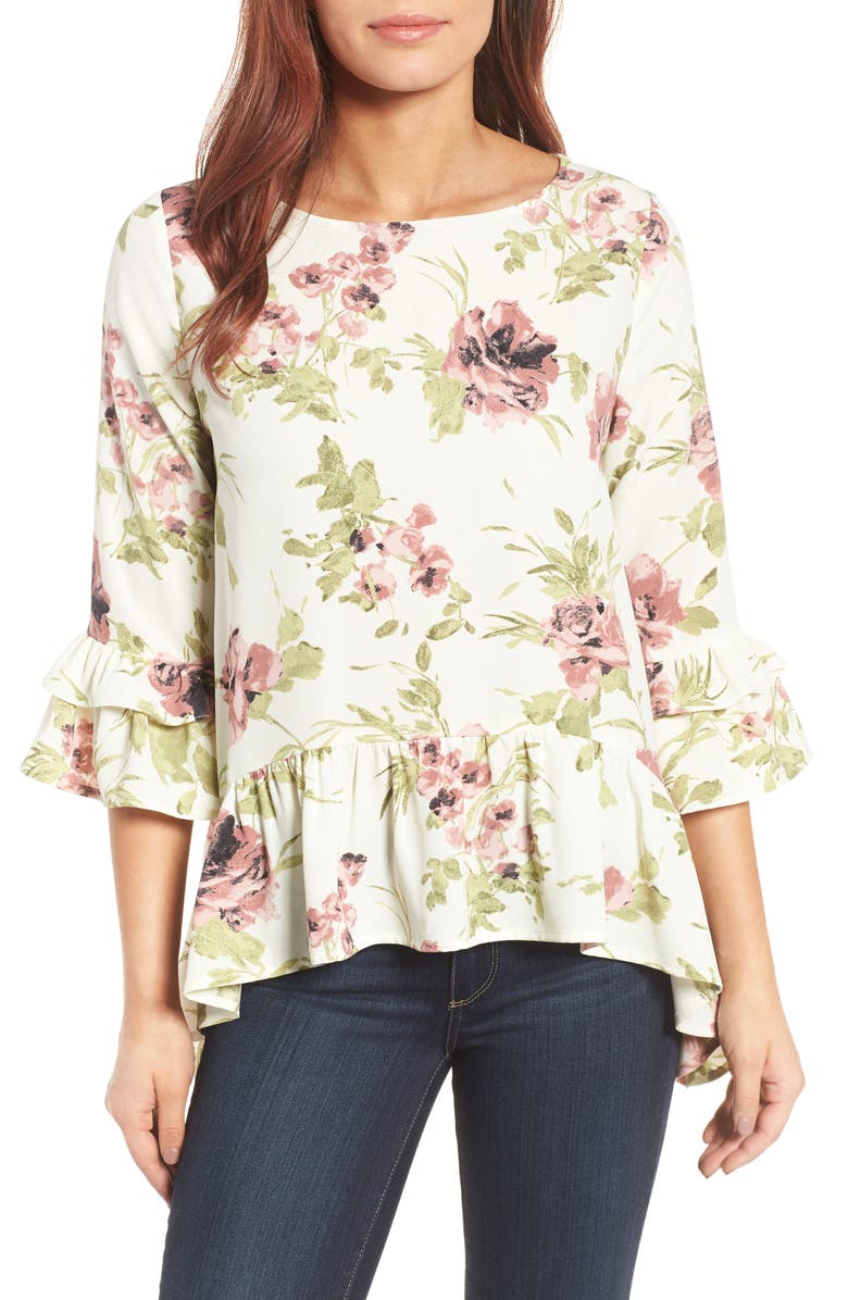 GIBSONLOOK Gibson Peplum Top, Main, color, 