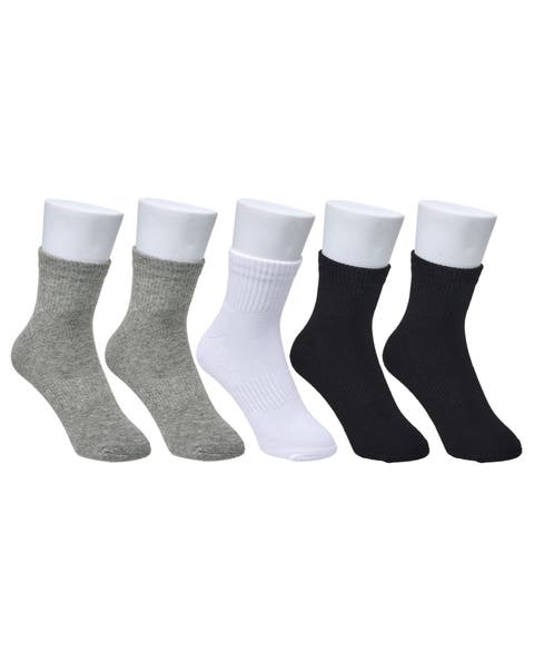 Organic Cotton Half Cushion Quarter Sock 5-Pack