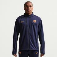 Nike Men's Nike Blue Barcelona Strike Shield Full-Zip Hooded Rain Jacket